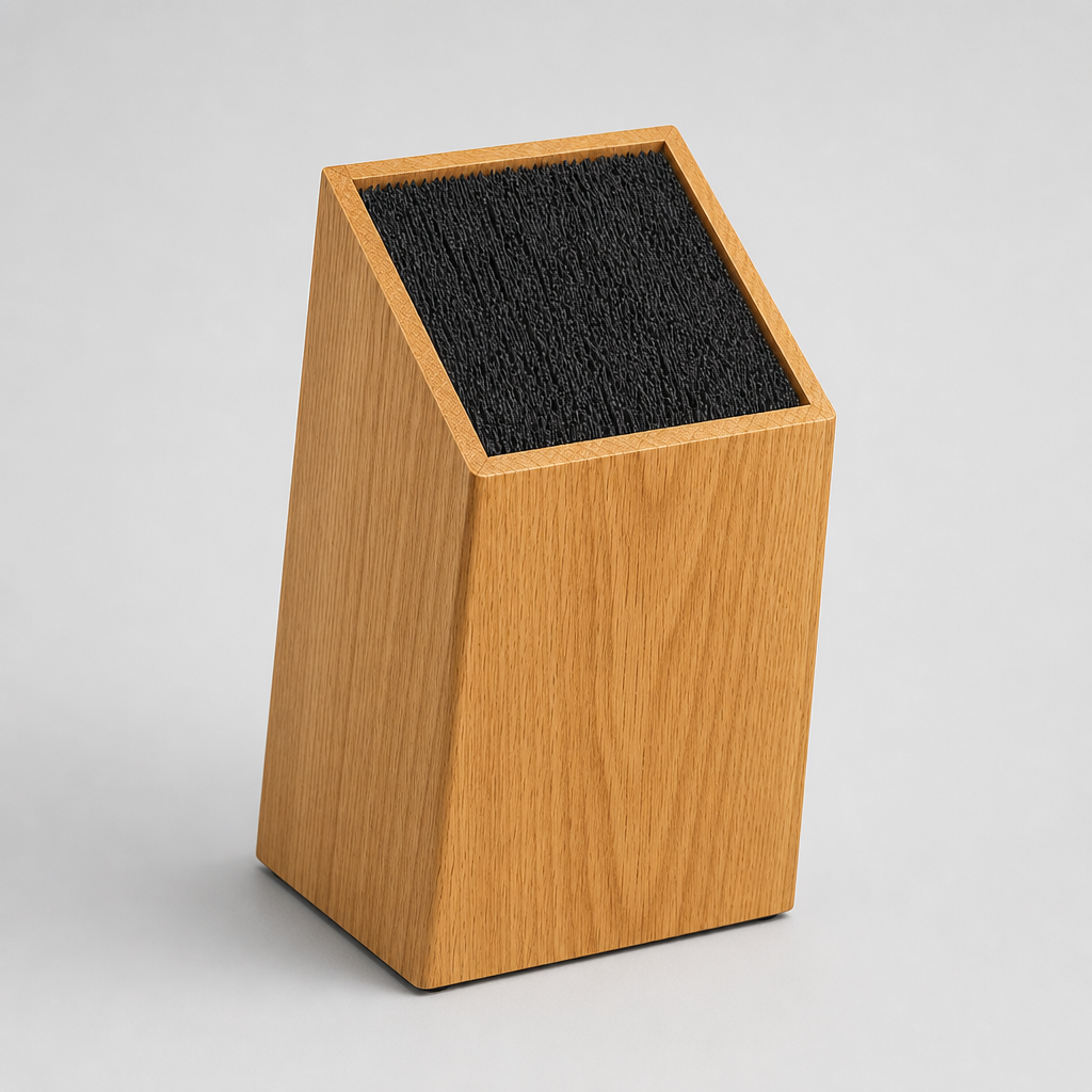 Solid Wood Knife Block, Universal Slots