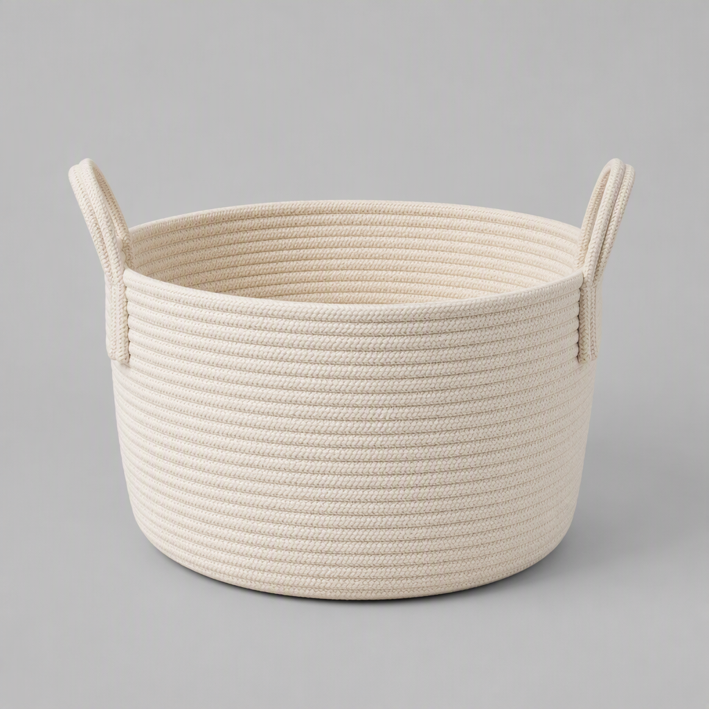 Woven Cotton Rope Storage Basket