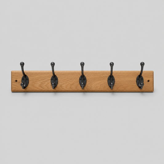 Solid Wood Coat Hook Rail