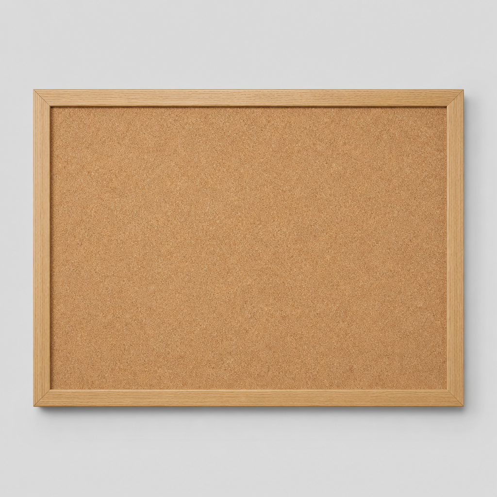 Cork Pin Board with Oak Frame