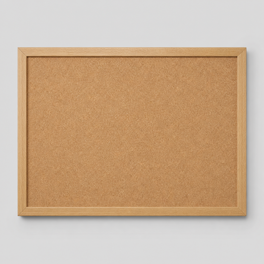Cork Pin Board with Oak Frame